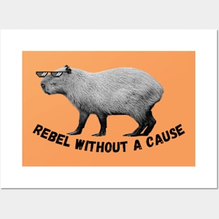 Capybara Rebel Without a Cause Posters and Art